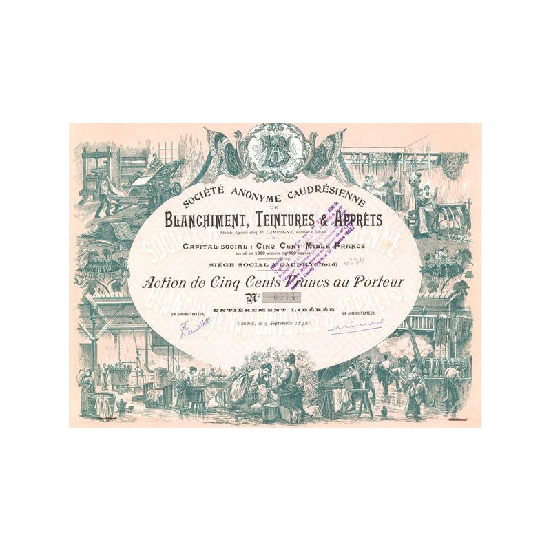 S.A. Caudrésienne Blanchiment. Teintures & Apprêts (Act 500 F)