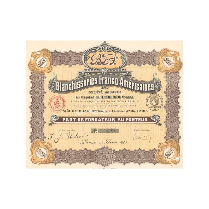 Blanchisserie Franco-Américaines (PF)