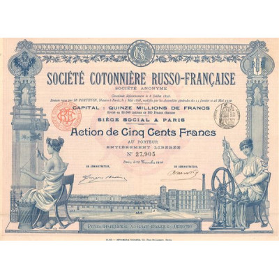 Sté Cotonnière Russo-Française (Act 500 F)