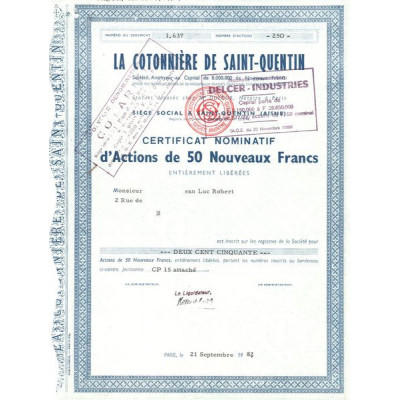 La Cotonnière de Saint-Quentin (Act 50 NF)