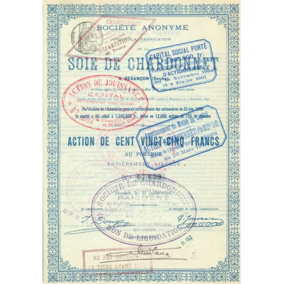 S.A. pour la Fabrication de la Soie de Chardonnet à Besançon (Doubs) (Act 125 F)