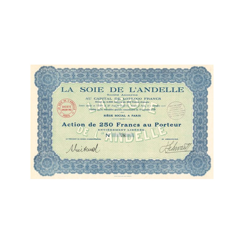 La Soie de l'Andelle (Act 250 F)