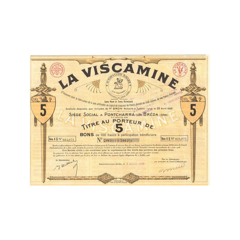 La Viscamine (Titre 05 Bons 100 F)
