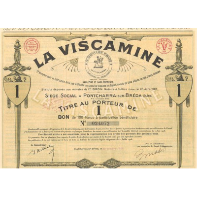 La Viscamine (Titre 01 Bons 100 F)