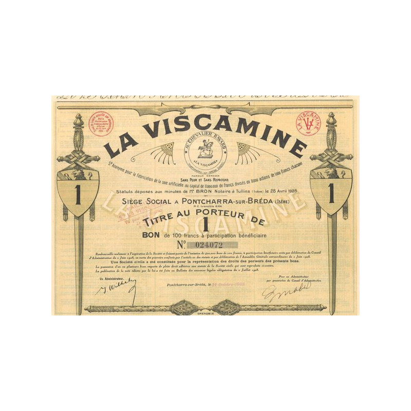 La Viscamine (Titre 01 Bons 100 F)