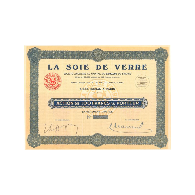 La Soie de Verre (Act 100 F)