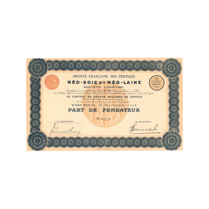 Sté Française des Textiles Néo-Soie et Néo-Laine (PF)