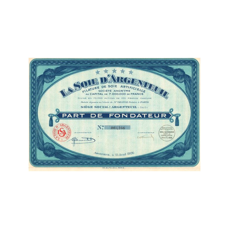 La Soie d'Argenteuil (PF)