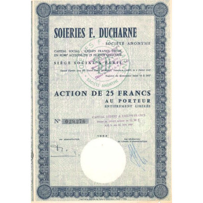 Soieries F. Ducharne (Act 25 F)