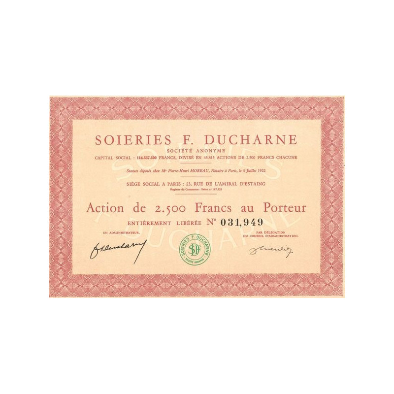 Soieries F. Ducharne (Act 2500 F)