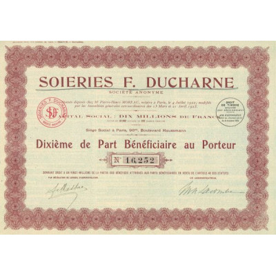 Soieries F. Ducharne (10eme PB)
