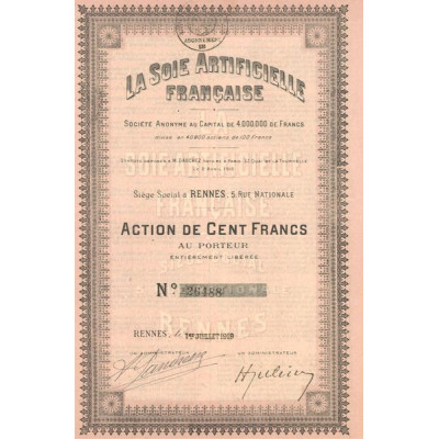 La Soie Artificielle Française (Act 100 F)