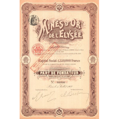 Mines d'Or de l'Elysée (Guyane Française) (PF)