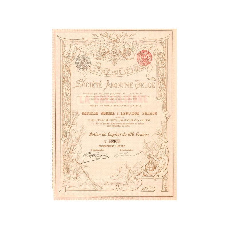La Brésilienne S.A. Belge (Act 100 F)
