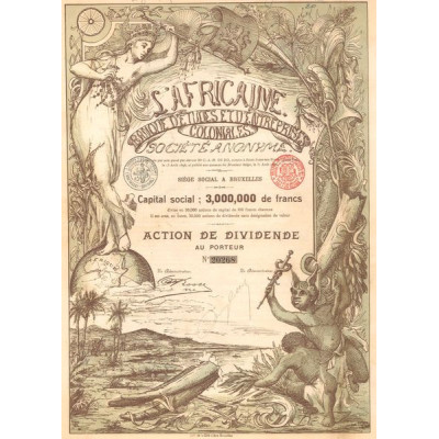 L'Africaine Banque d'Etudes et Entreprises Coloniales (Act Dividende 100 F)