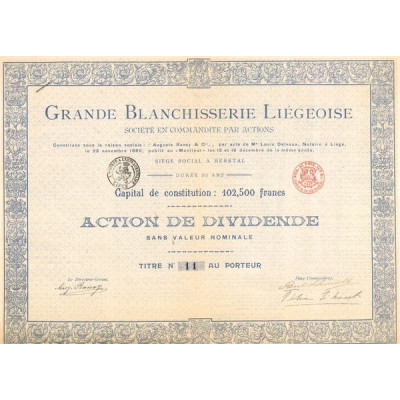Grande Blanchisserie Liégeoise (Act Dividende)