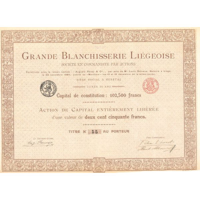 Grande Blanchisserie Liégeoise (Act 250 F)