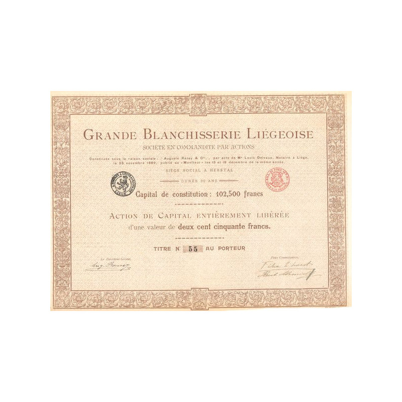 Grande Blanchisserie Liégeoise (Act 250 F)