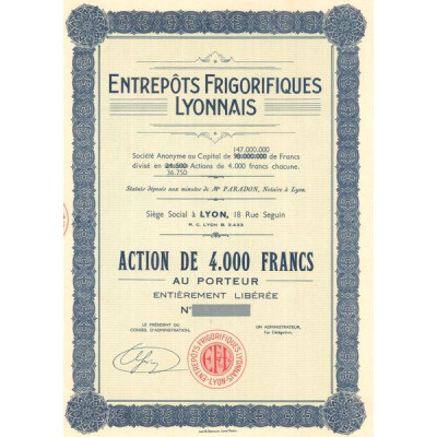 Entrepôts Frigorifiques Lyonnais (Blanquette)(Act 4000 F)