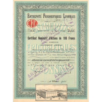 Entrepôts Frigorifiques Lyonnais (Annulé)(CN Act 100 F)