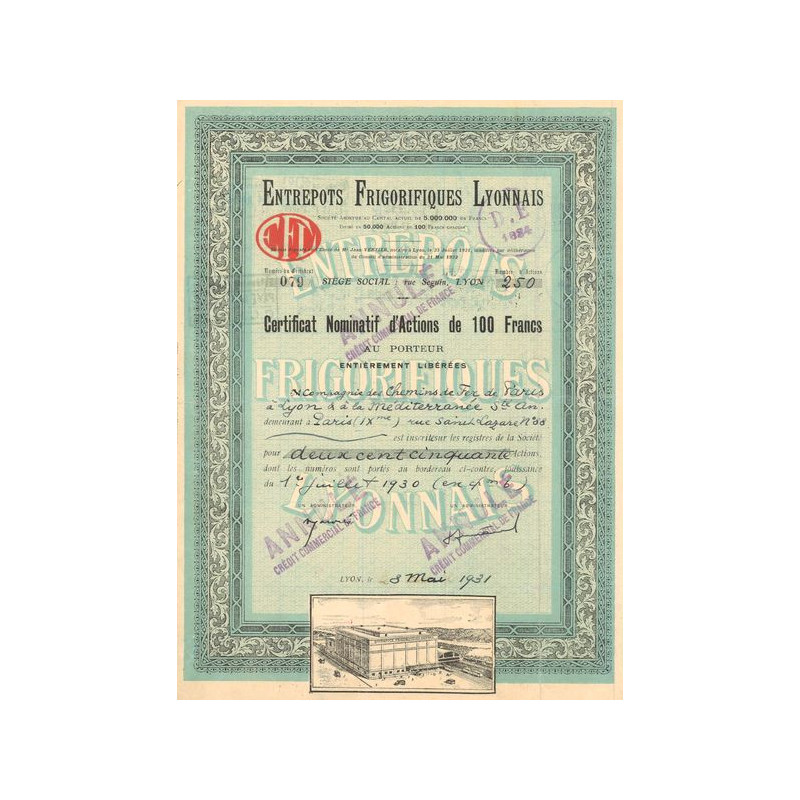 Entrepôts Frigorifiques Lyonnais (Annulé)(CN Act 100 F)