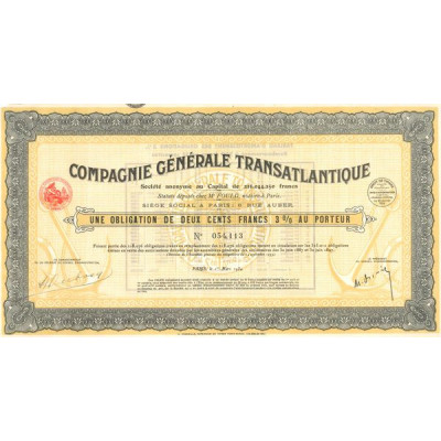 Cie Générale Transatlantique (Obl 200 F 3%)