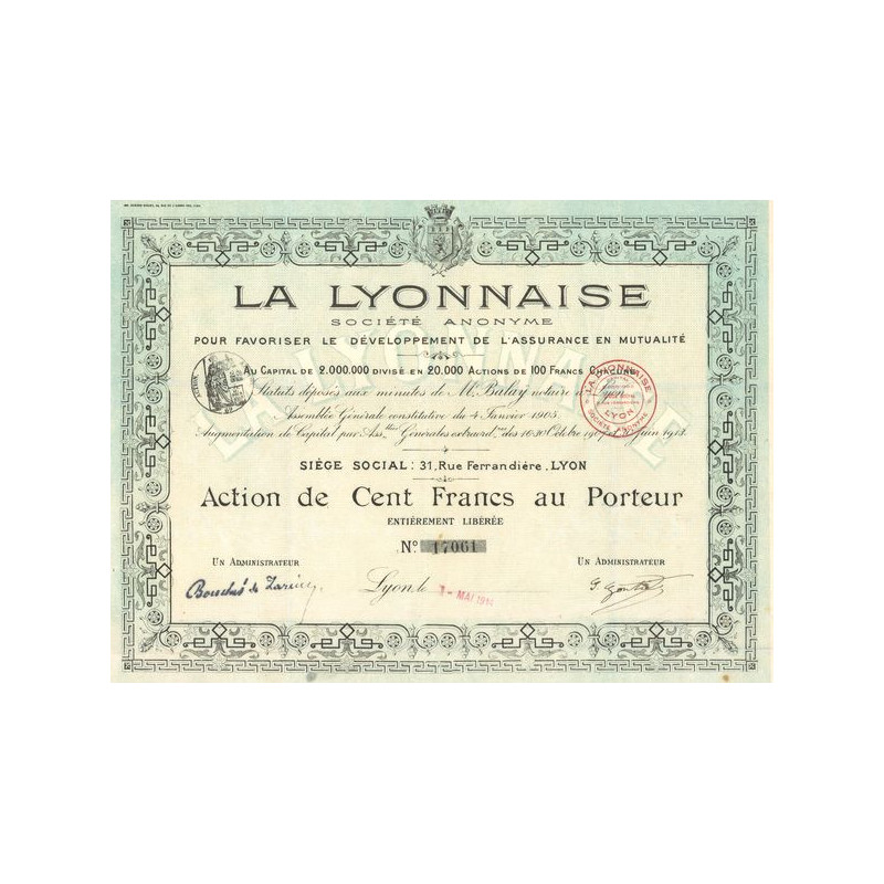 La Lyonnaise S.A. pour Favoriser le Développement de l'Assurance en Mutualité (Act 100 F)