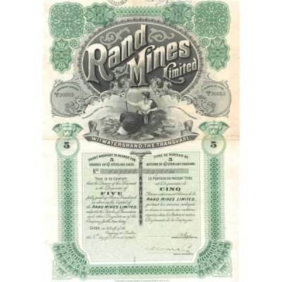 Rand Mines Ltd (Titre 05 Act 5 Sterling)