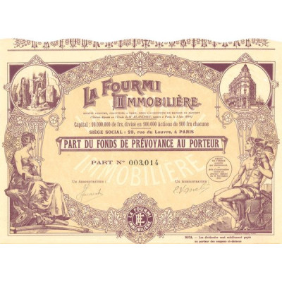 La Fourmi Immobilière (Part du Fonds de Prévoyance Act 100 F)
