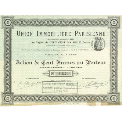 Union Immobilière Parisienne (Act 100 F)