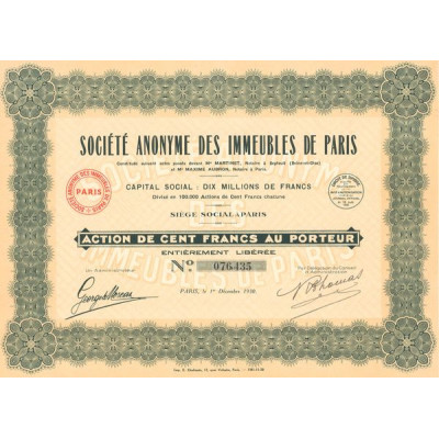 S.A. des Immeubles de Paris (Act 100 F)