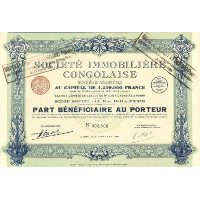 Sté Immobilière Congolaise (PB)