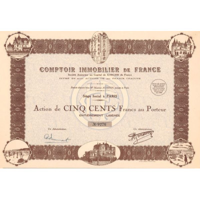 Comptoir Immobilier de France (Act 500 F)