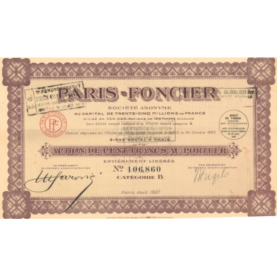 Paris-Foncier (Act 100 F)
