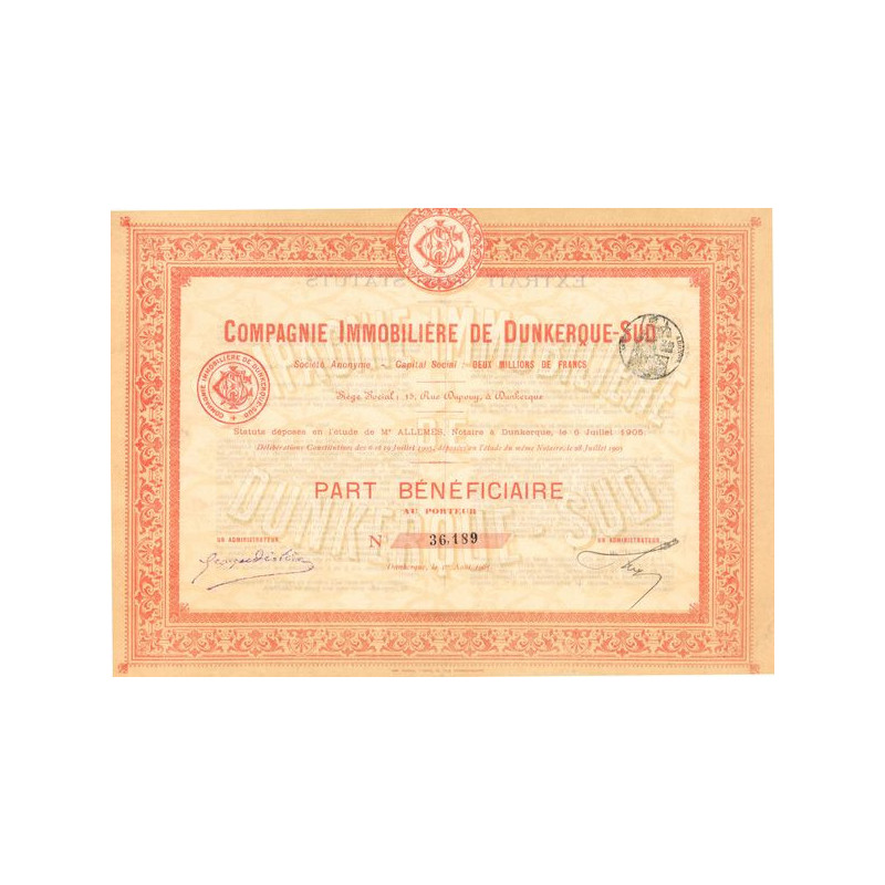 Cie Immobilière de Dunkerque-Sud (PB)