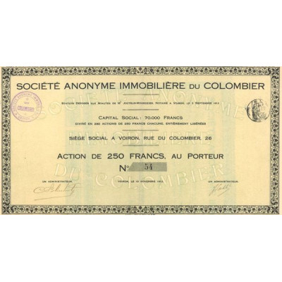 S.A. Immobilière du Colombier (Act 250 F)