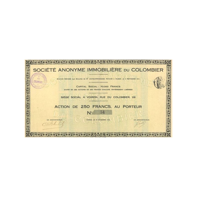 S.A. Immobilière du Colombier (Act 250 F)