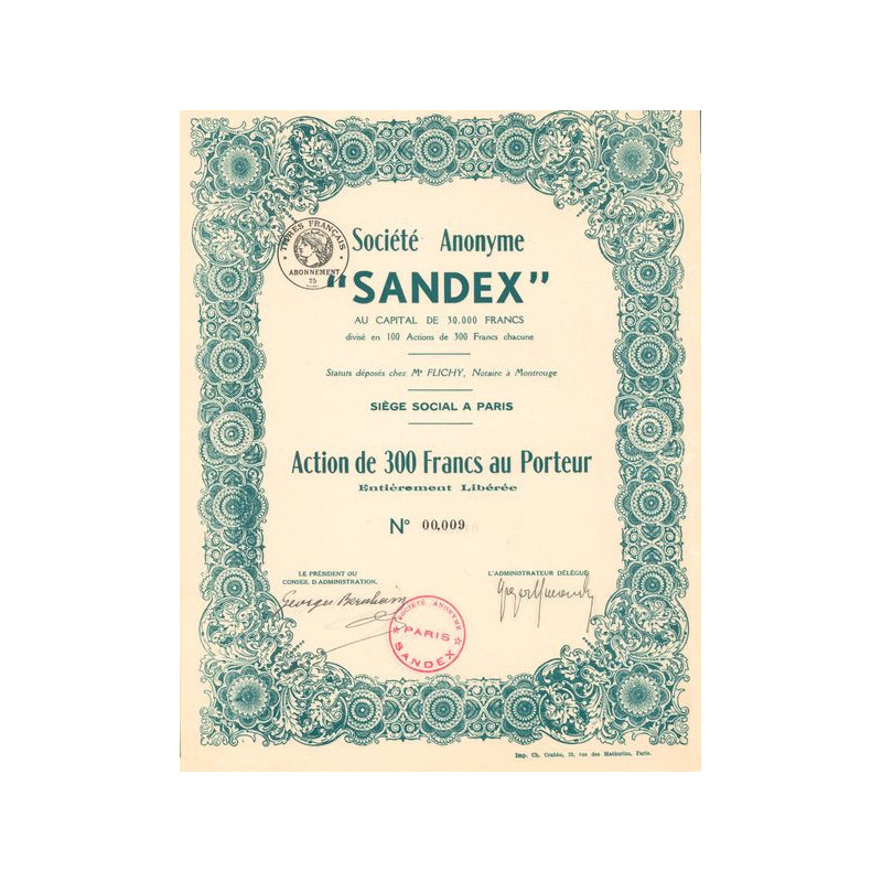 S.A. "Sandex" (Act 300 F)