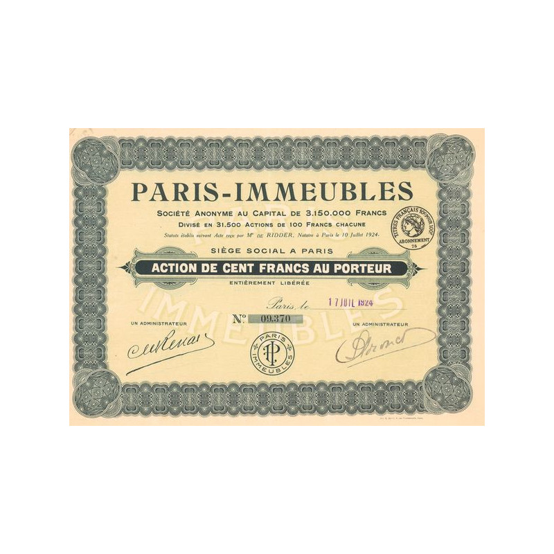 Paris-Immeubles (Act 100 F)