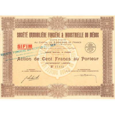 Sté Immobilière Foncière du Médoc (Act 100 F)