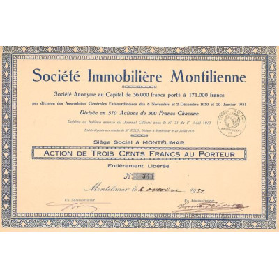 Sté Immobilière Montilienne (Act 300 F)