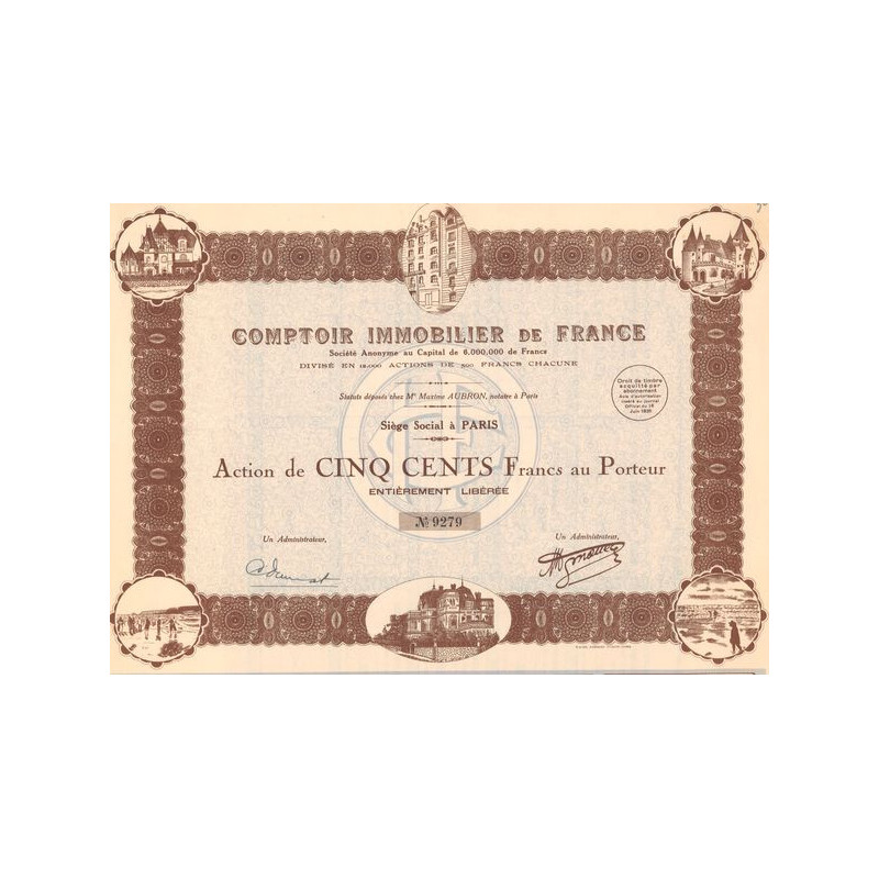Comptoir Immobilière de France (Act 500 F)