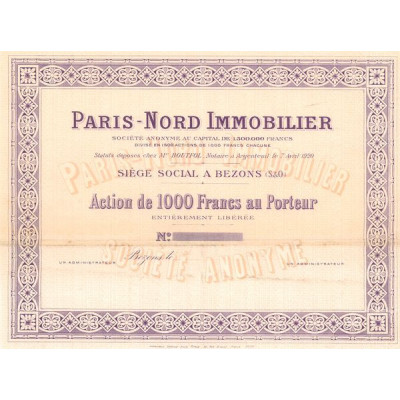 Paris-Nord Immobilier (Blanquette) (Act 1000 F)