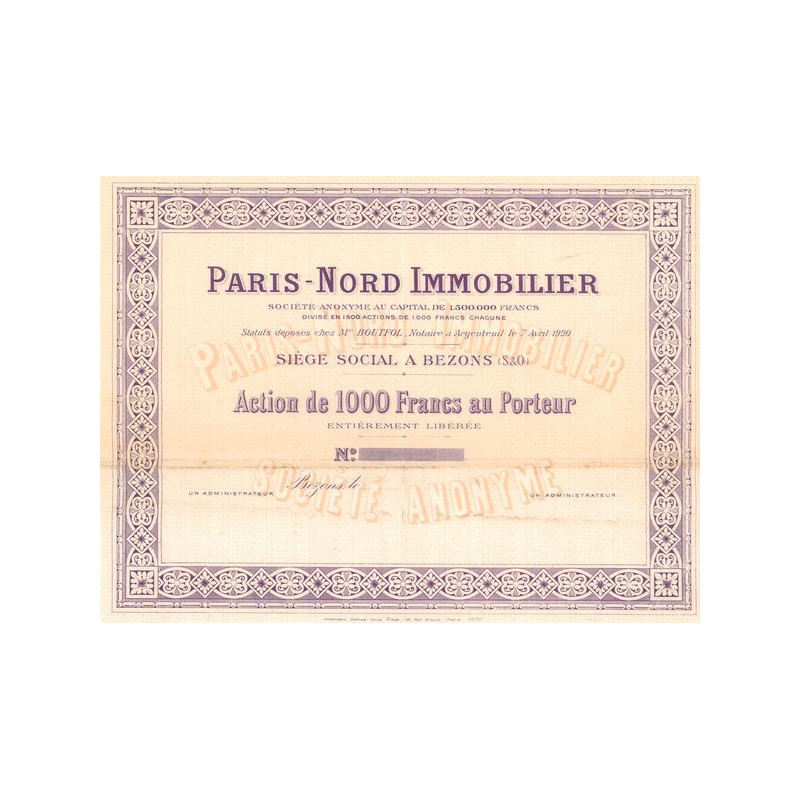 Paris-Nord Immobilier (Blanquette) (Act 1000 F)