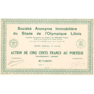 S.A. Immobilière du Stade de l'Olympique Lillois (Act 500 F)