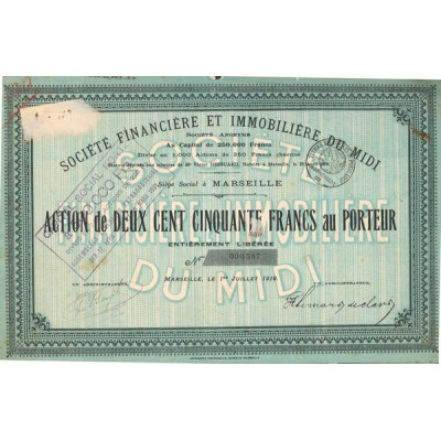 Sté Financière et Immobilière du Midi (Act 250 F)