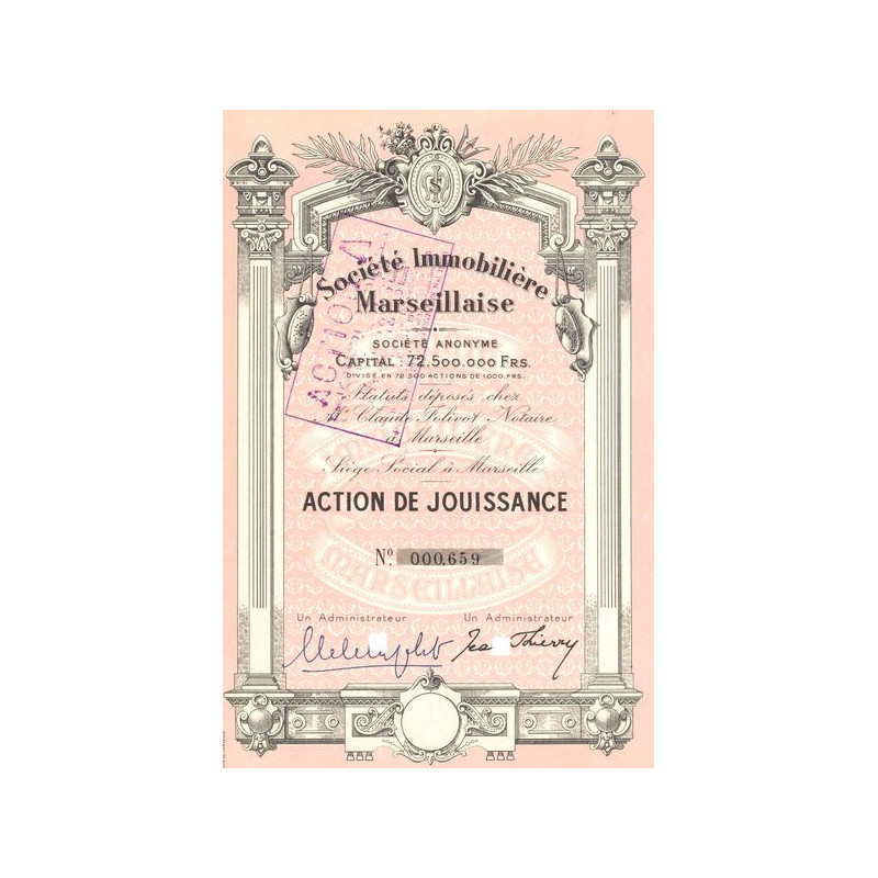 Sté Immobilière Marseillaise (Act Jouissance)