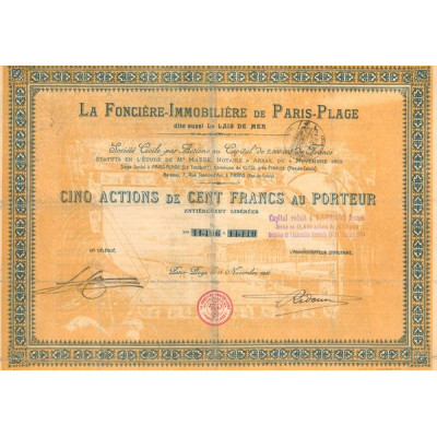La Foncière-Immobilière de Paris-Plage (Titre 05 Act 100 F)
