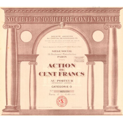 Sté Immobilière Continentale (Act 100 F)