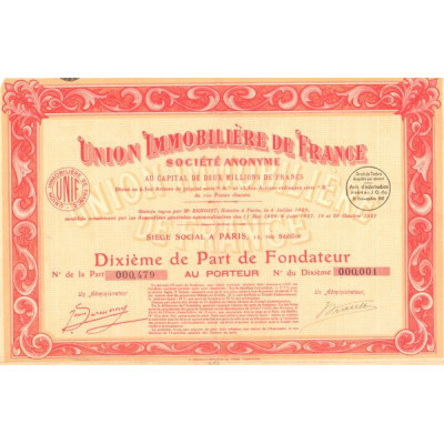 Union Immobilière de France (10eme PF)